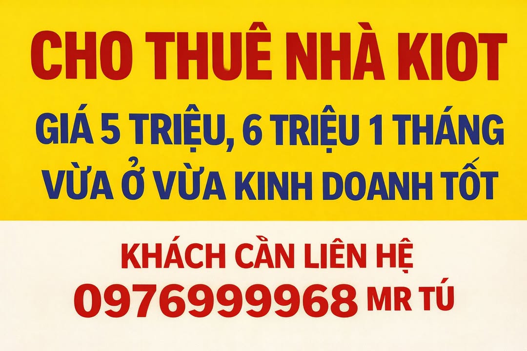 Kiot/Nhà Phú Lợi, Thủ Dầu Một 5-6 triệu - Vị trí đắc địa kinh doanh!