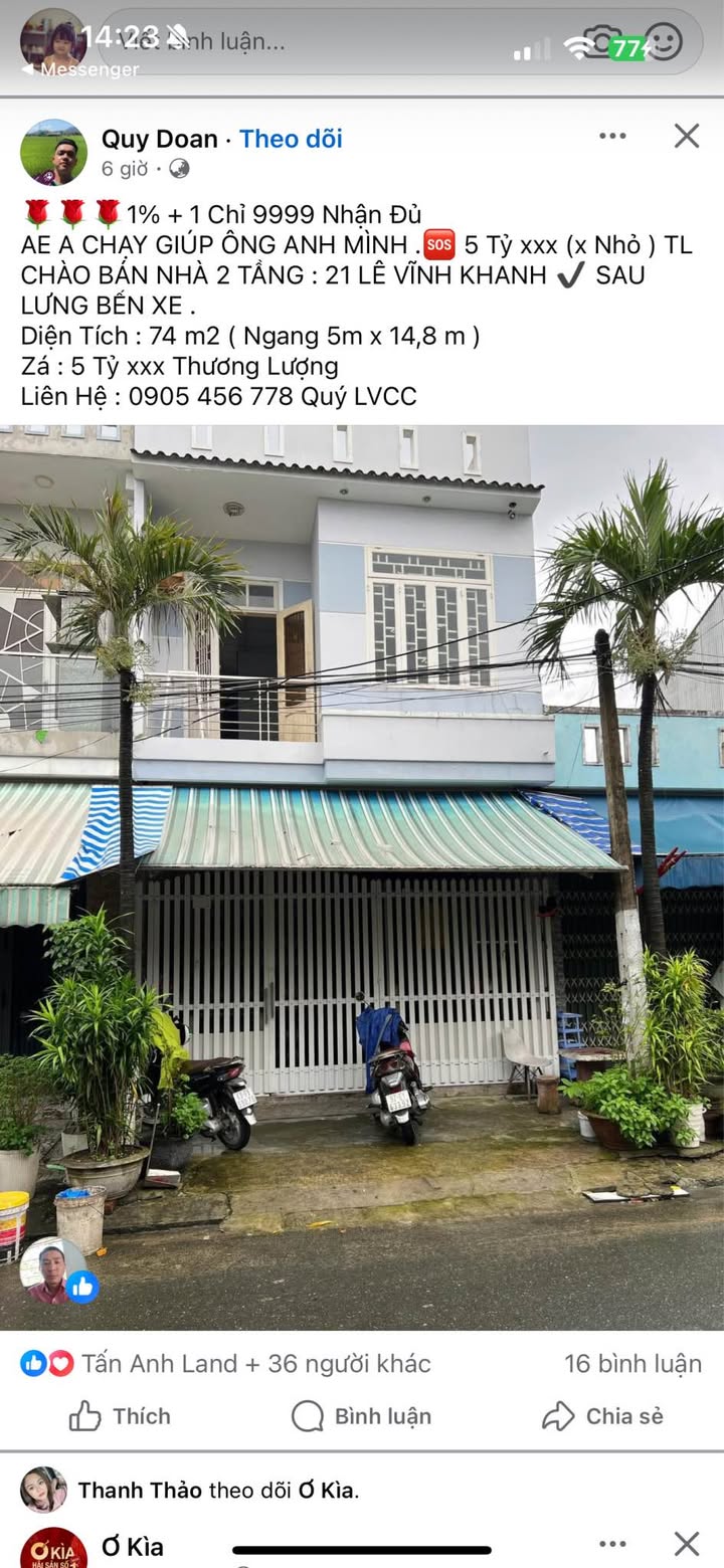 Nhà 2 Tầng Lê Vĩnh Khanh 74m² - Giá tốt hiếm có tại Cẩm Lệ!