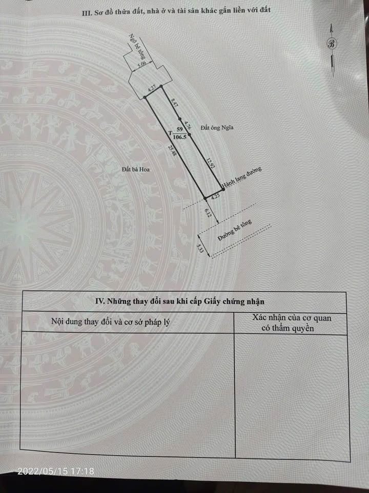 Bán đất 2 mặt tiền 106.5m² Phường Quang Trung, Uông Bí - Giá 1.917 tỷ
