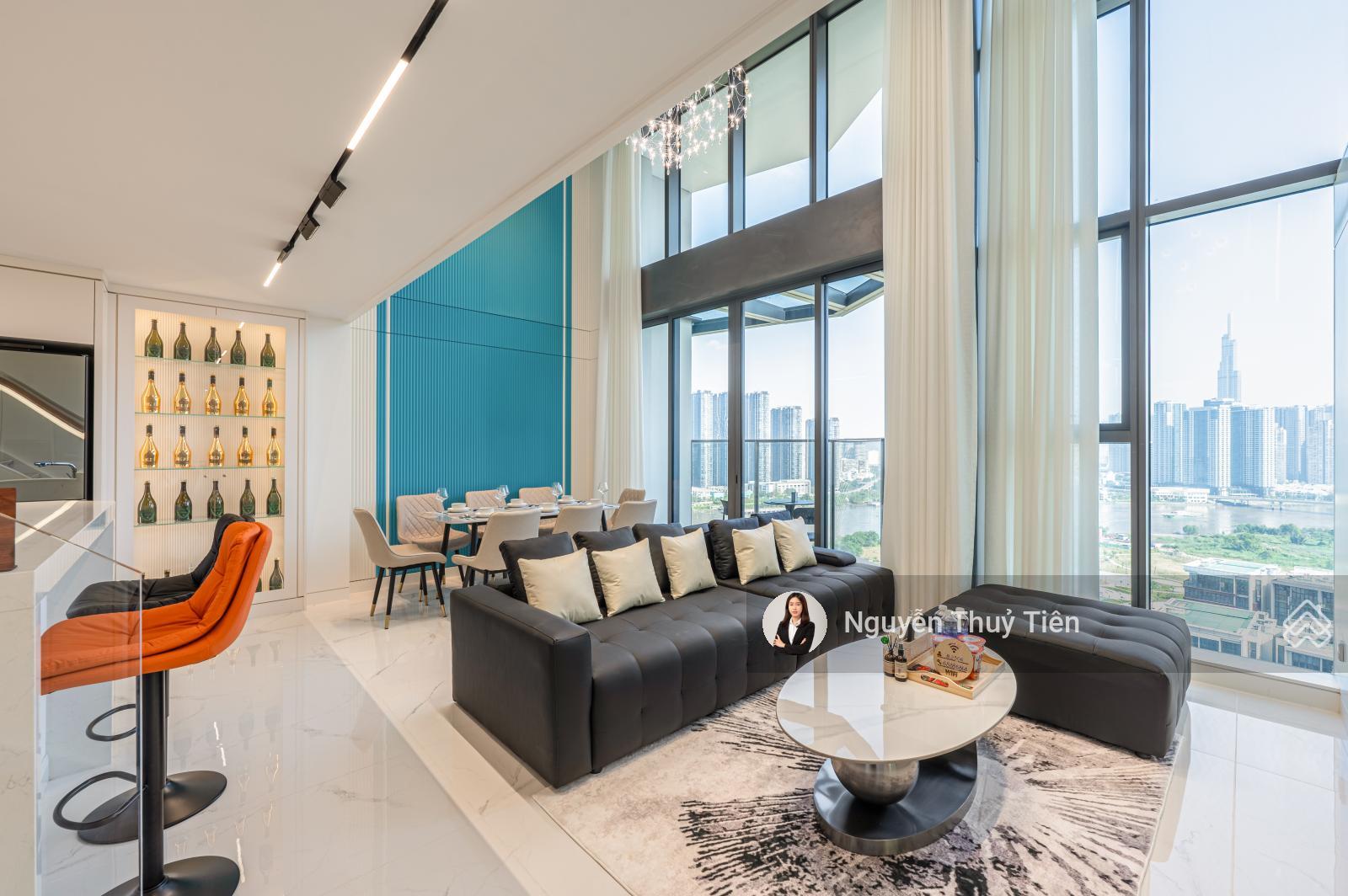 Loft Penthouse The Opera Thủ Thiêm 135m² 190tr - View Panorama sông Sài Gòn!