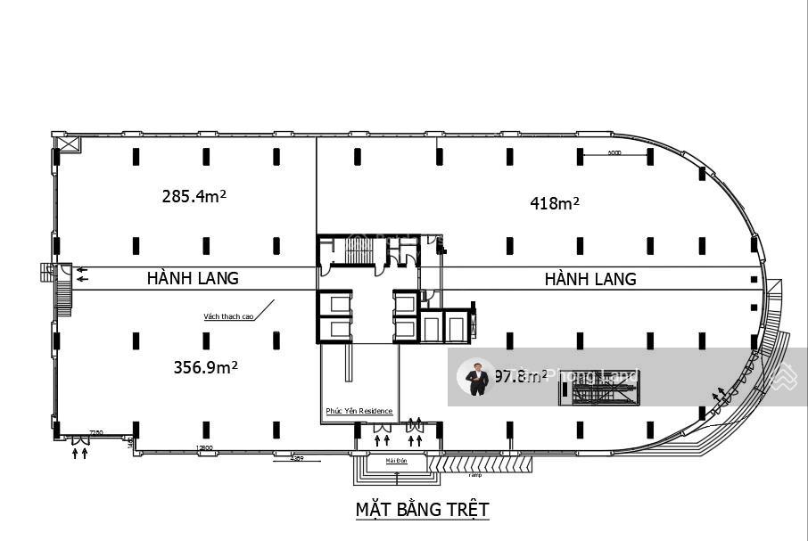 Mặt bằng Chung cư Phúc Yên 1550m² - Mặt tiền kinh doanh đắc địa Phan Huy Ích!
