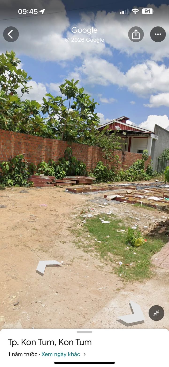 Đất thổ cư 356m² full sổ đỏ, Hẻm Nguyễn Trãi, Kon Tum - Ô tô tránh