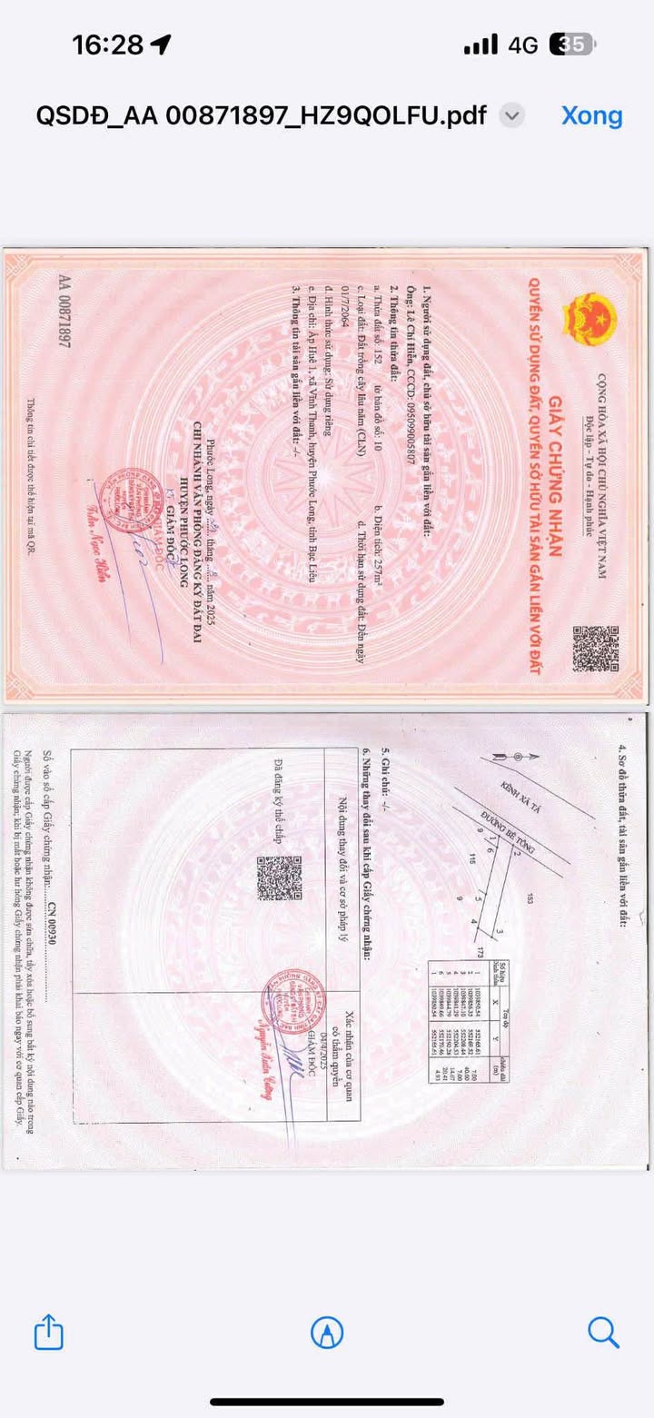 Đất nền Mỹ Tú Sóc Trăng 280m² giá 420 triệu - Sổ đỏ chính chủ