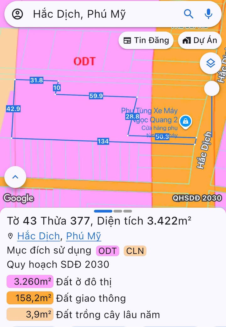 Đất nền Phường Tân Hải, Phú Mỹ 3400m² - Tiềm năng tăng giá vượt trội!
