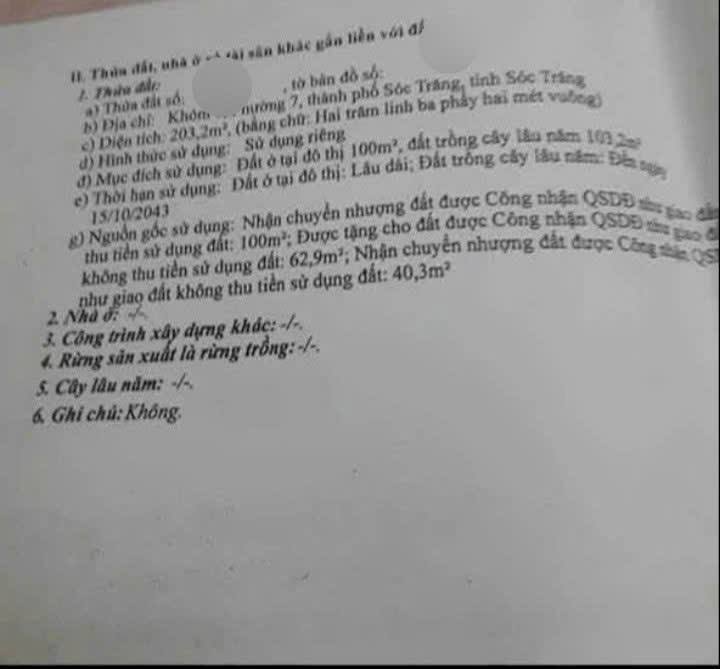 Đất nền Sương Nguyệt Anh Cần Thơ 203m² - Bán gấp giá tốt!