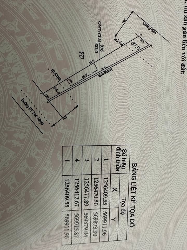 Đất nền mặt tiền ĐT744 Dầu Tiếng - 950 triệu/lô, 300m² thổ cư