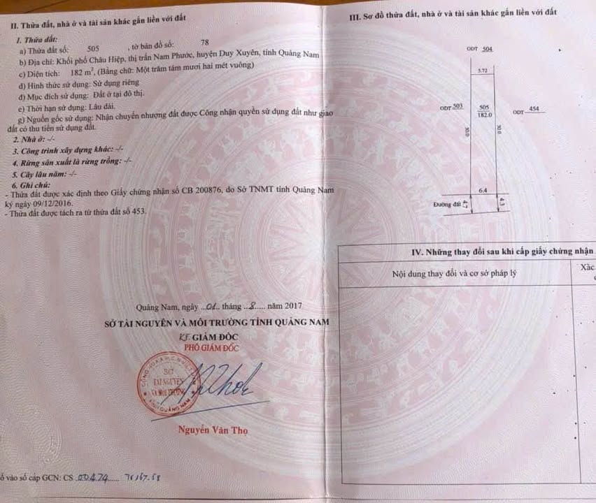 Đất Nền Trung Tâm Nam Phước (Duy Xuyên) 182m² - Sổ Đỏ Sẵn Sàng