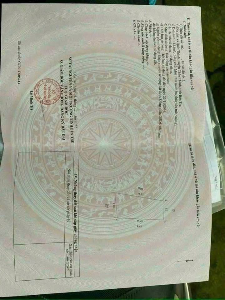 Đất Vườn Châu Thành Bến Tre 1.034m² Giá 1.2 Tỷ - Nghỉ Dưỡng Lý Tưởng!