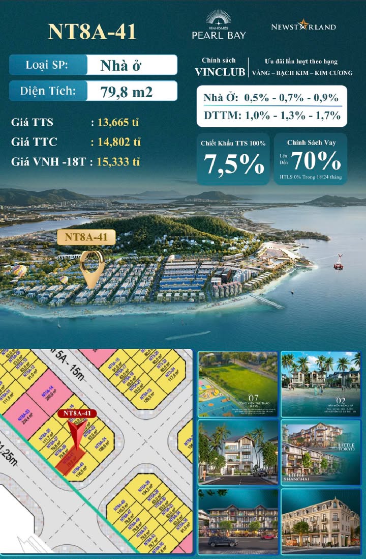 Nhà phố Vinhomes Pearl Bay Nha Trang 79.8m² - Đầu tư sinh lời bền vững!