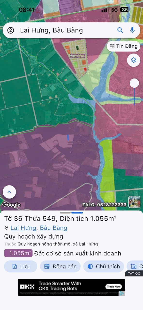 Đất nền KCN Bàu Bàng 2100m² 3.8 tỷ - Tiềm năng tăng giá vượt trội!