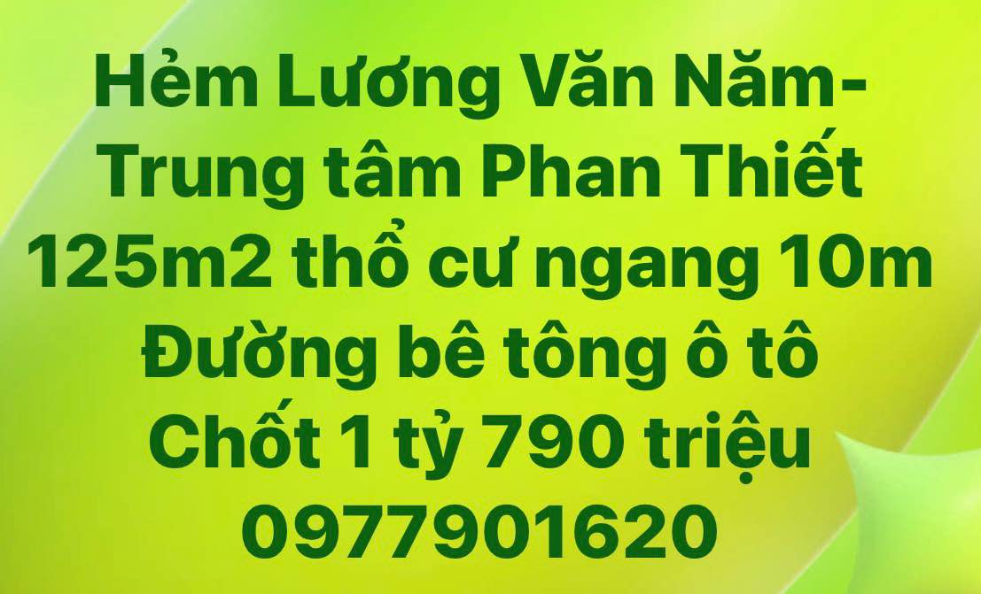 Bán đất Phan Thiết 125m² giá 1.79 tỷ - Sổ đỏ chính chủ, ô tô tận cửa