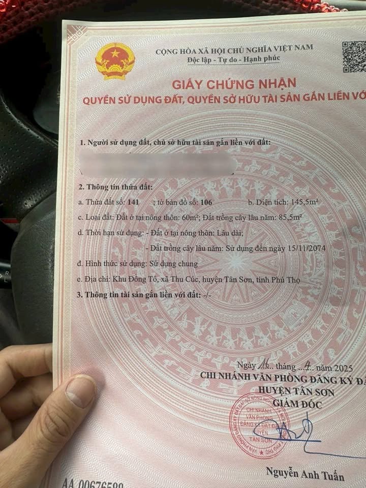 Đất Nền View Suối Thu Cúc, Phú Thọ - Sổ Đỏ Rõ Ràng, Giá Chỉ 1xx Triệu