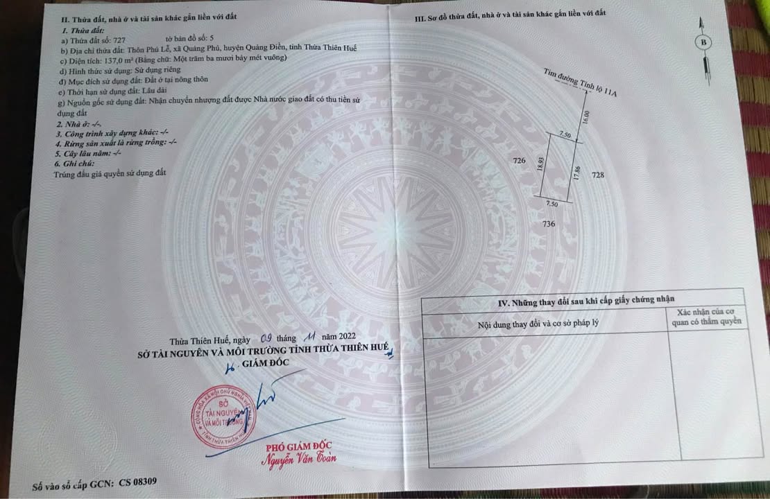 Mặt tiền An Lỗ, Huế - 137m² ngang 7.5m - Sổ hồng chính chủ, KD sầm uất