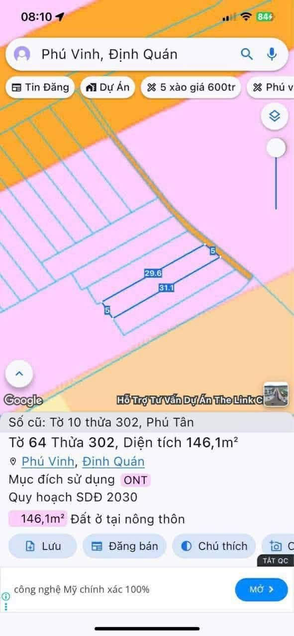 Đất nền Phú Tân Định Quán 150m² giá 265 triệu - Sổ đỏ thổ cư!