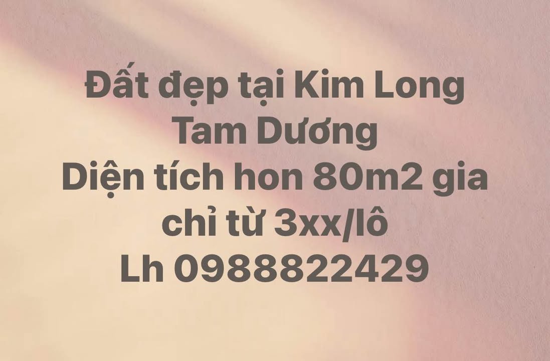 Đất Nền Kim Long Tam Dương 80m² - Giá Chỉ Từ 3.x Tỷ