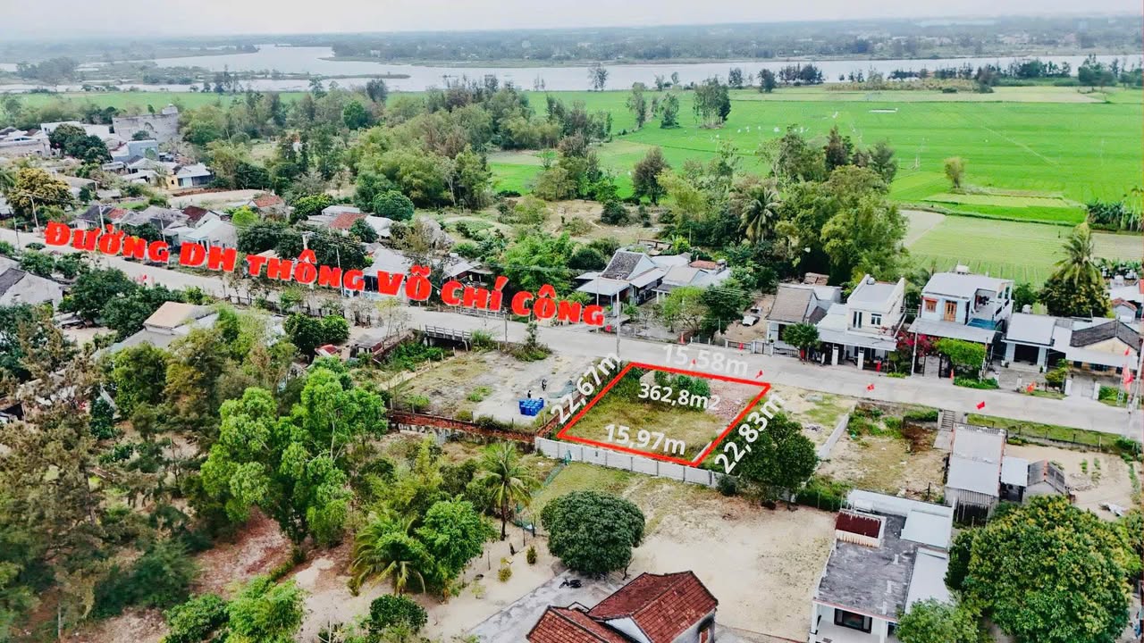 Đất nền Duy Nghĩa Nam Hội An 362m² - Sổ đỏ sẵn, nở hậu cực đẹp!