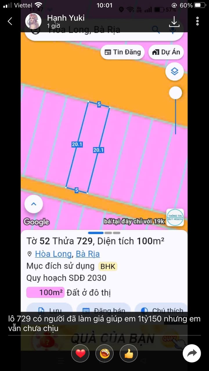 Đất nền Lan Anh 2 Phú Mỹ 100m² - Sổ đỏ chính chủ!