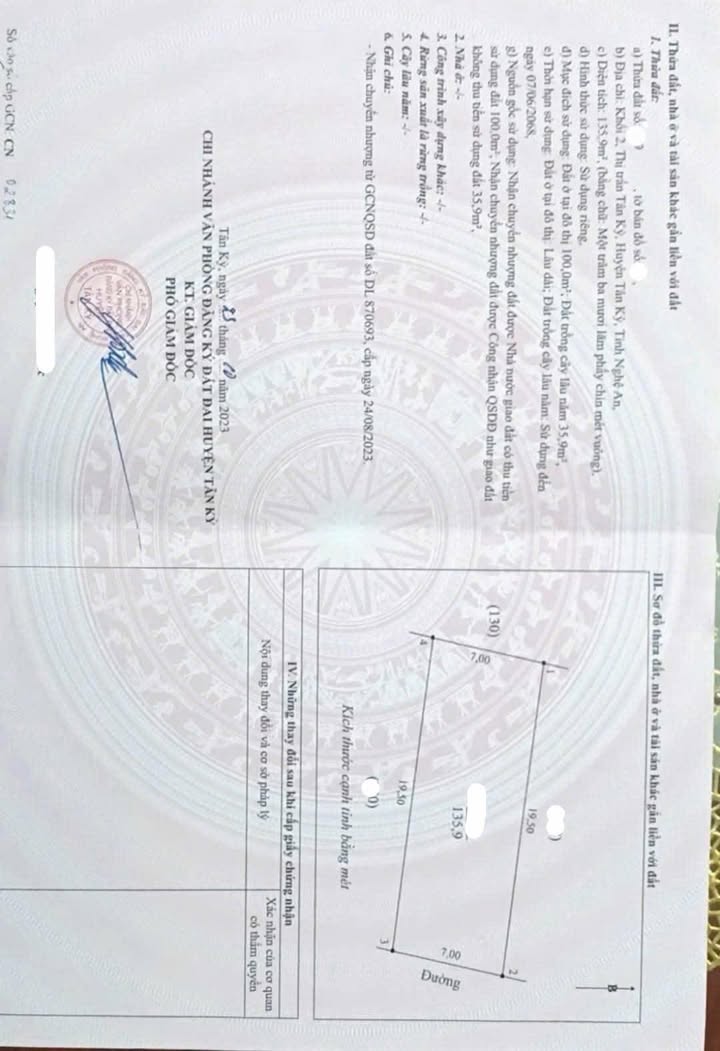 Bán Đất Trung Tâm Tân Kỳ 100m² - Sổ Đỏ Sẵn Sàng - Giá 1 Tỷ