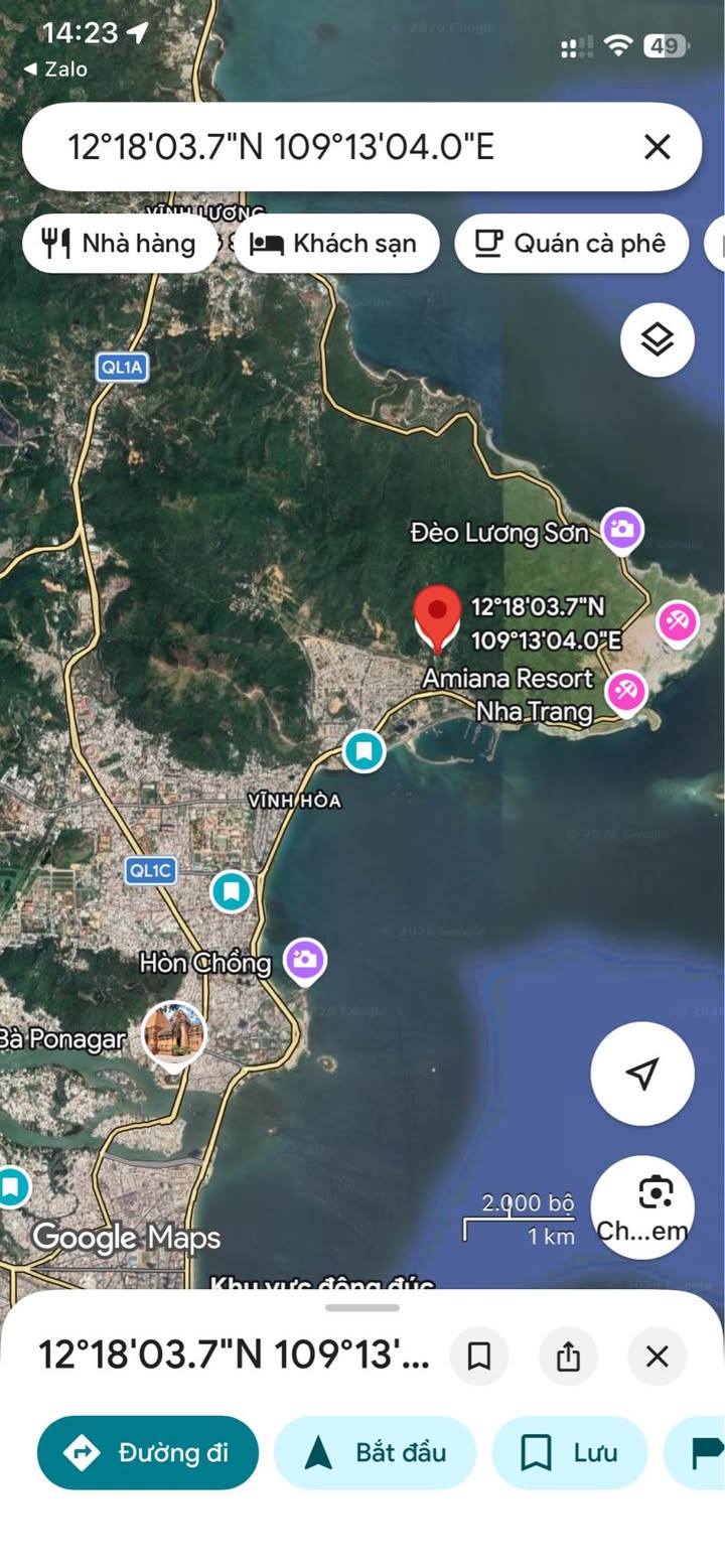 Đất nền Vĩnh Hòa Nha Trang 2789m² - Sổ hồng sẵn, view biển tuyệt đẹp