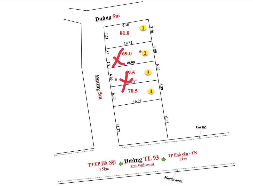 Đất nền Sóc Sơn 70m² giá 1 tỷ - Đường to ô tô vào tận đất!