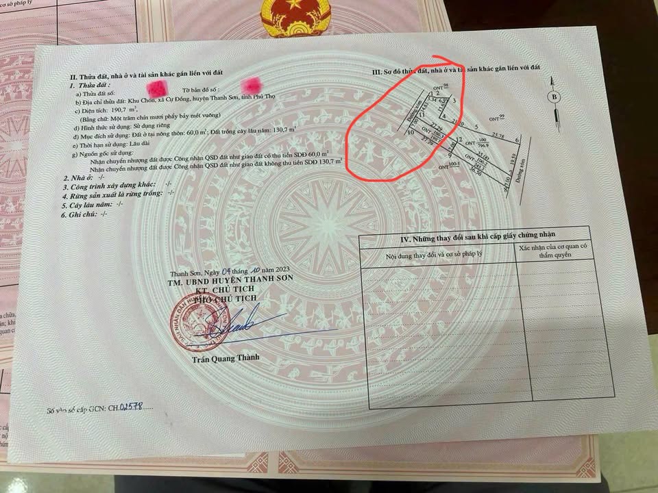 Đất nền Cự Đồng Thanh Sơn 189m² giá 300 triệu - Sổ đỏ chính chủ