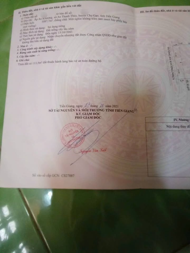 Đất Vườn Tiền Giang 1088m² - Sổ Hồng Riêng, Giá Tốt Chỉ 2.5 Tỷ