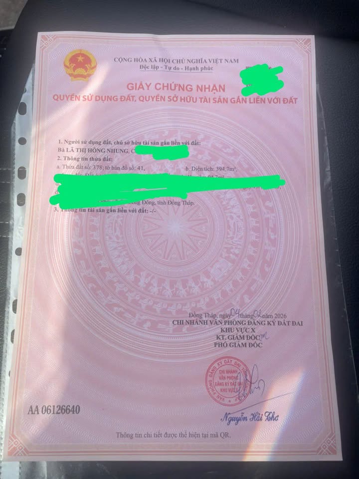 Đất nền Tân Thành 430m² - Sổ hồng chính chủ, tiềm năng sinh lời!