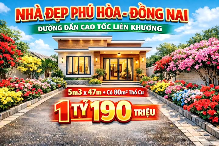 Bán nhà Phú Hòa Định Quán 243m² 1.19 tỷ - Vị trí đẹp giá tốt hiếm có!