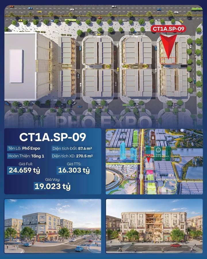 Shophouse Phố Expo Đông Anh - 88m² Giá 16.2 Tỷ - Kinh doanh đắc lợi