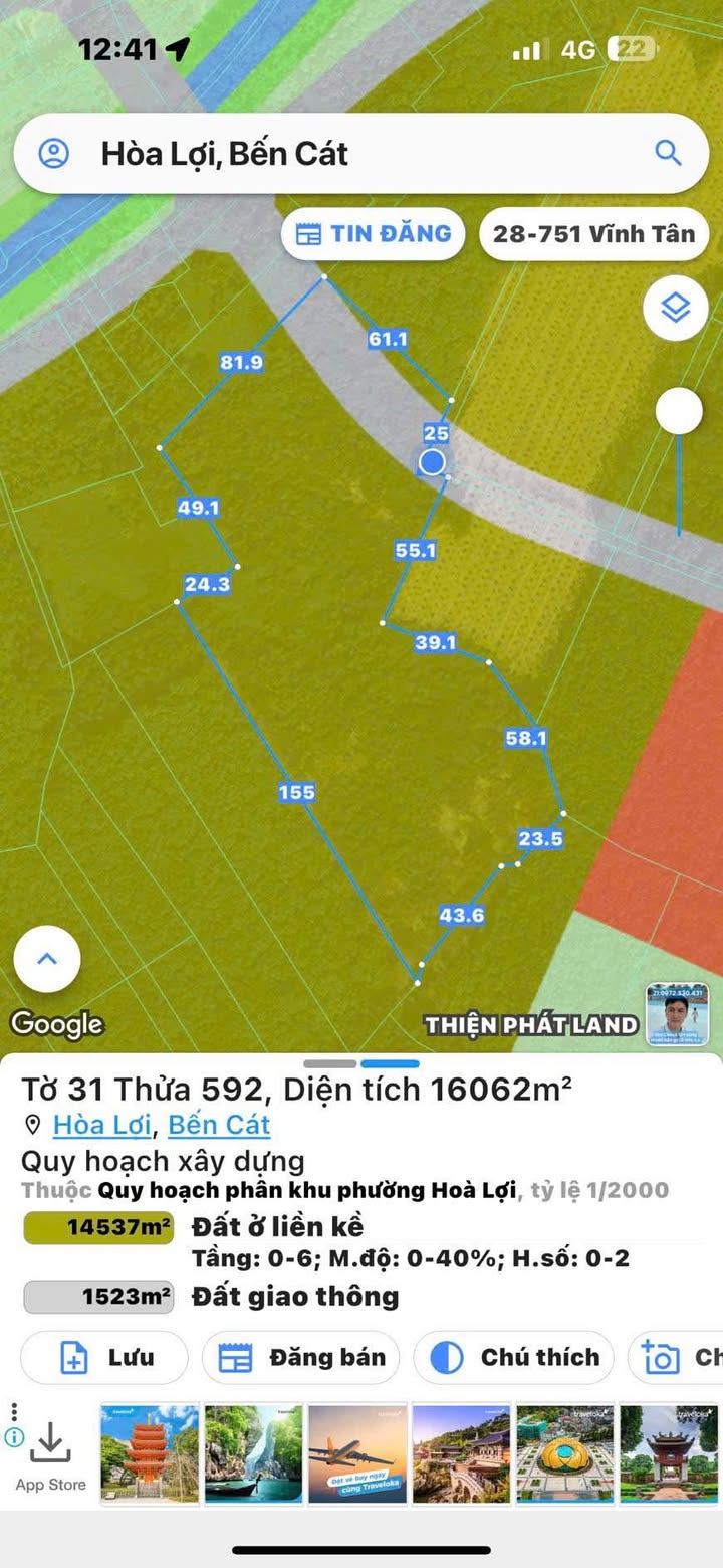 Đất nền Hòa Lợi Bến Cát 20.000m² - Tiềm năng tăng giá vượt trội!