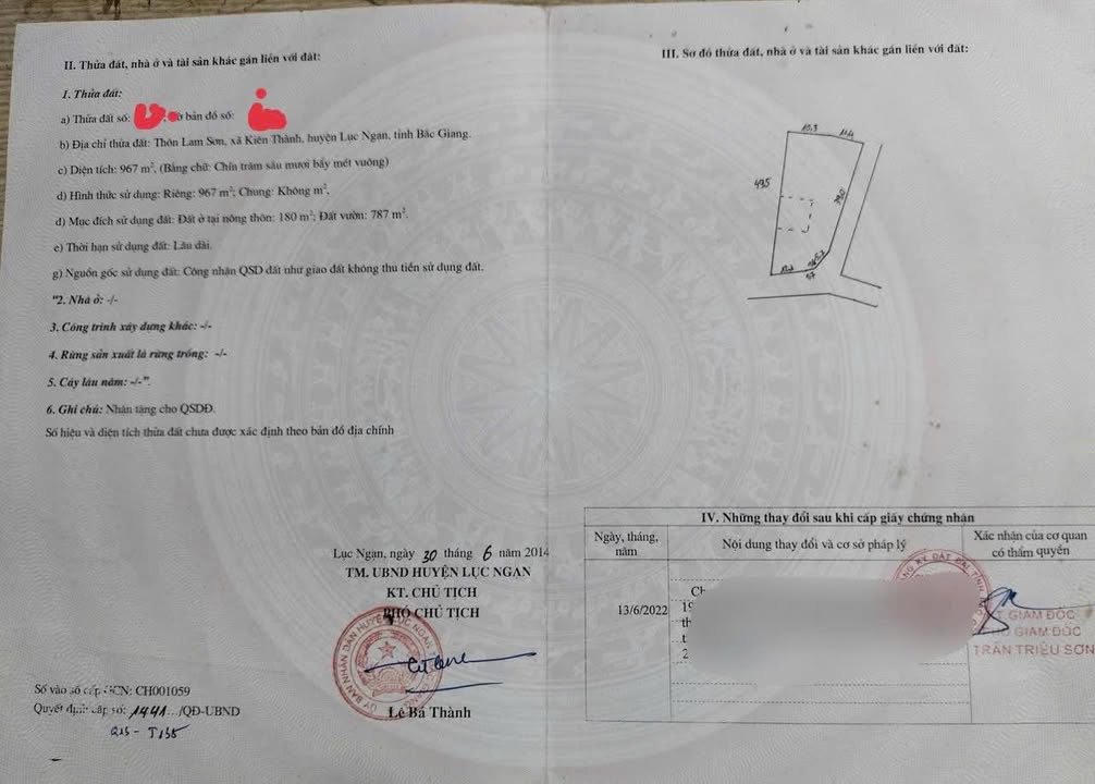 Đất Vườn Xã Kiên Lao, Chũ, Bắc Giang 900m² - Đầu tư dài hạn!