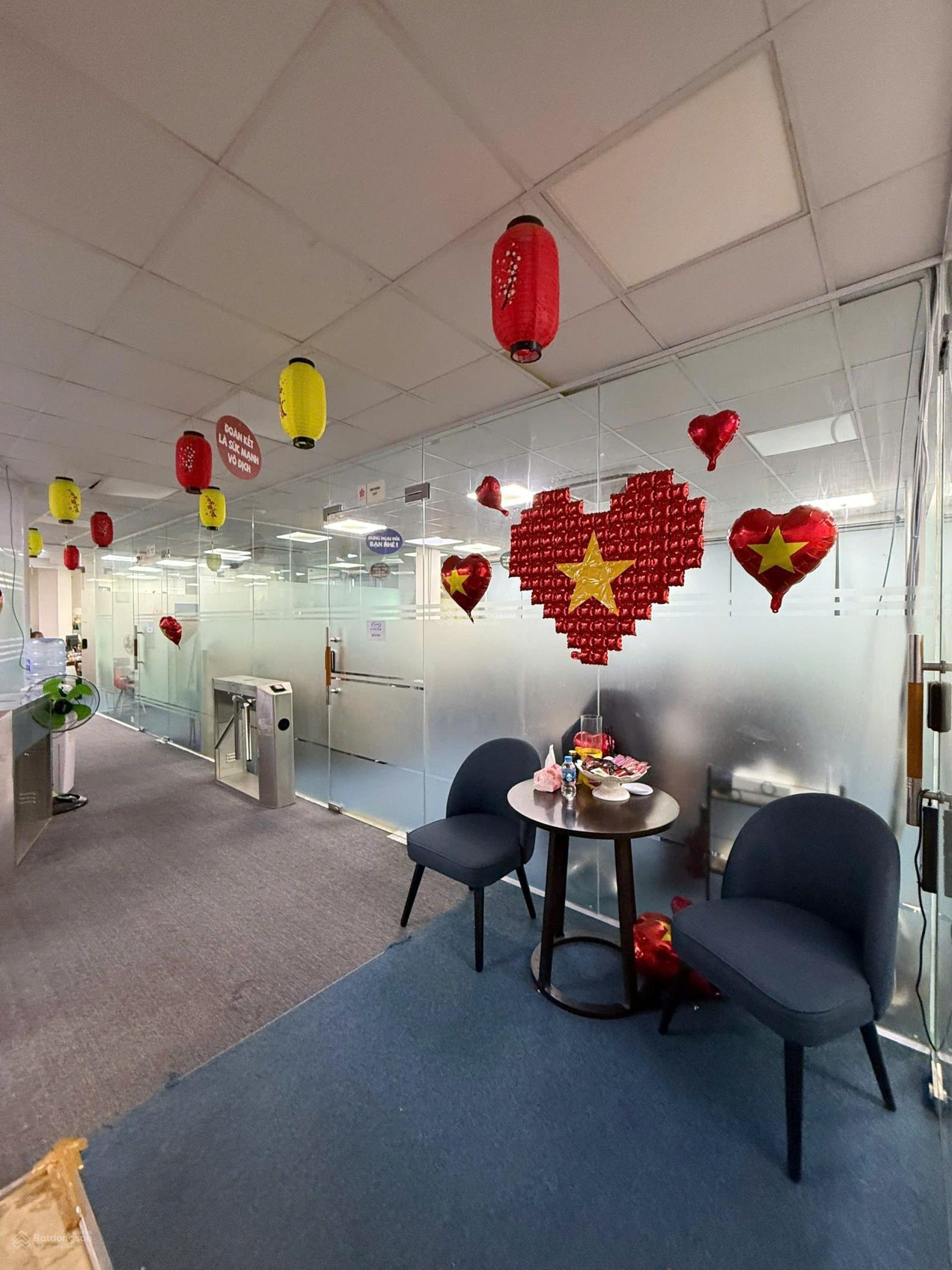 Cho thuê văn phòng 220m² mặt đường Tân Mai - View hồ, full nội thất