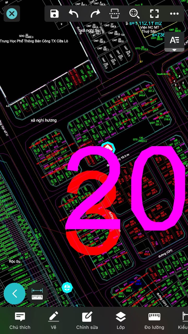 Đất nền mặt tiền Nguyễn Huệ, TP Vinh 200m² - Kinh doanh đắc lợi