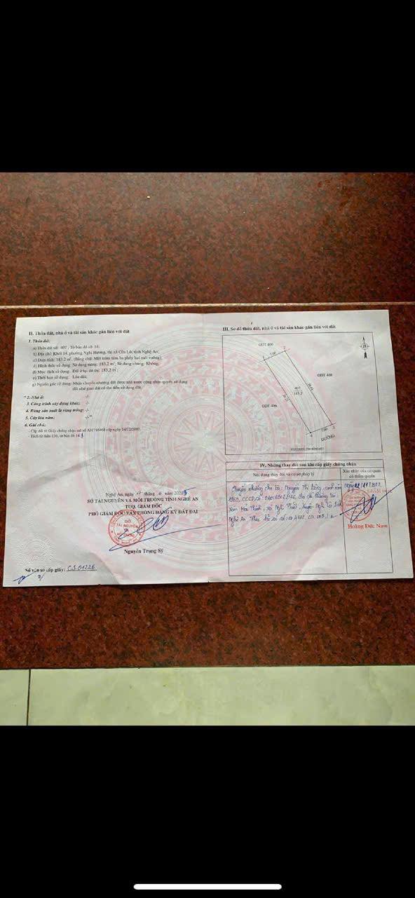 Bán đất Nghi Hương 183m² giá nhỉnh 2 tỷ - Sổ đỏ chính chủ cực đẹp