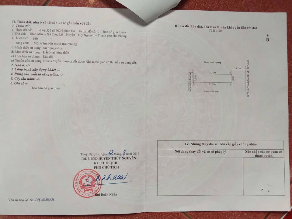 Đất Mặt Tiền 5.6m Đường Liên Xã Nam Triệu, Thủy Nguyên - 140m² Giá 2.8 Tỷ