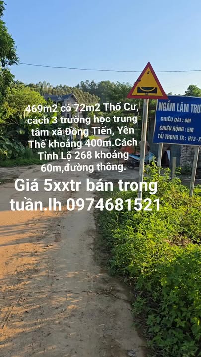Đất nền Đồng Tiến, Yên Thế 469m² - Hạ giá bán gấp, sổ đỏ chính chủ!