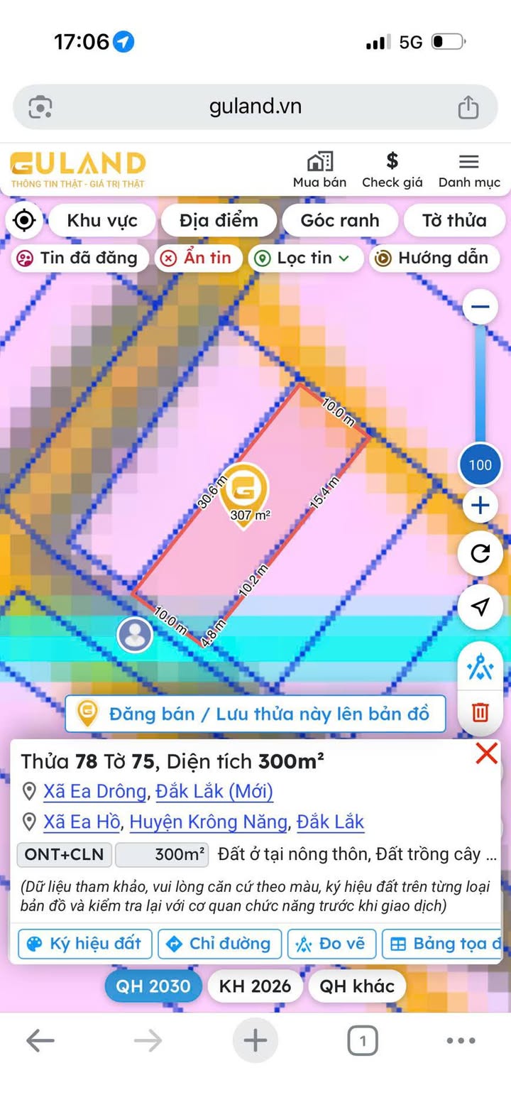 Đất Chính Chủ Ea Drông, Đắk Lắk - 300m² Mặt Tiền Bê Tông, Giá 900 Triệu