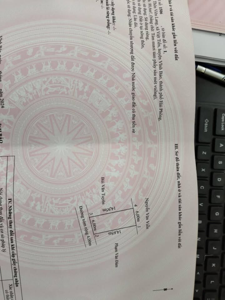 Đất nền Vĩnh Bảo 89m² giá chỉ 799 triệu - Ngõ thông, tiềm năng sinh lời cao