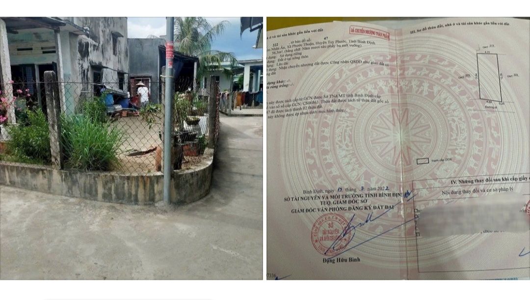 Đất nền Phước Thuận Tuy Phước 56m² - Sổ đỏ chính chủ