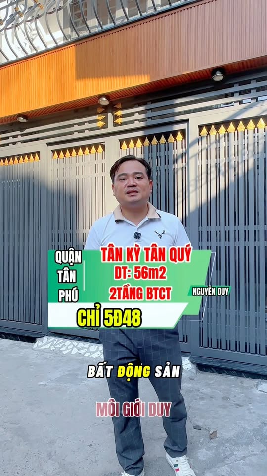 Nhà 2 Tầng Full Nội Thất Tân Quý, Tân Phú - Ngang 4.2m, 56m²