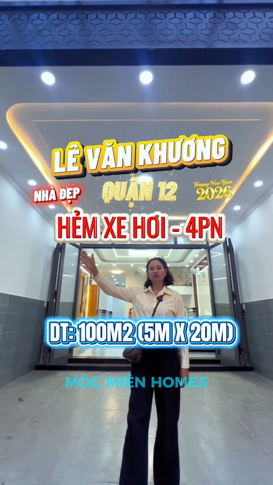 Bán nhà phố Lê Văn Khương Quận 12 100m² - Ô tô vào tận nhà!