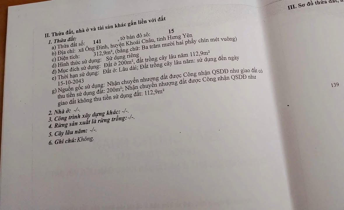 Bán đất nền Ông Đình Khoái Châu 300m² - Sổ đỏ chính chủ cực đẹp