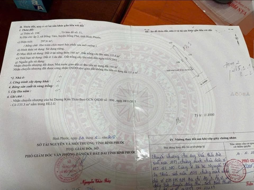 Đất nền Đồng Tâm, Bình Phước - 600m² sổ đỏ, 2 sổ, 1.9 tỷ