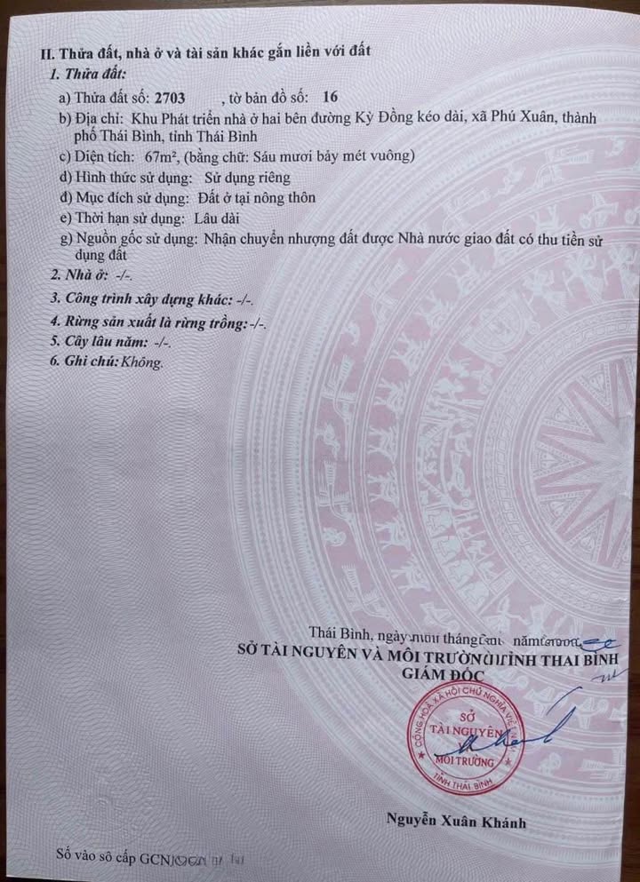 Bán Gấp Lô Góc 67m² KĐT Kỳ Đồng, Thái Bình - Sổ Hồng Sẵn Sàng