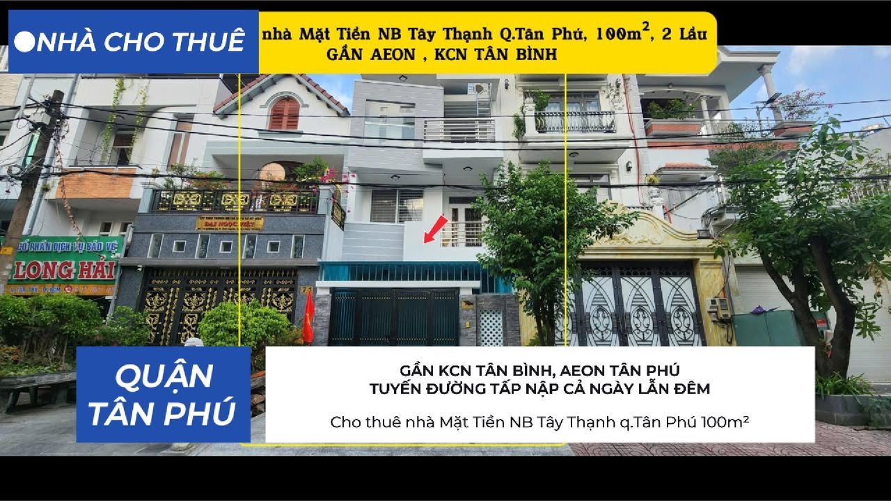 Nhà Mặt Tiền Tây Thạnh, Tân Phú 100m² giá 29 triệu - Vị trí đắc địa