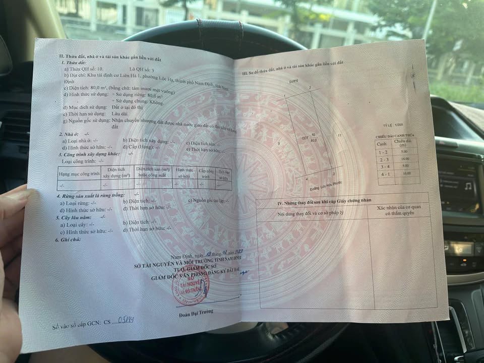 Đất nền Lưu Hữu Phước TP Nam Định 80m² 500 triệu - Sổ đỏ chính chủ