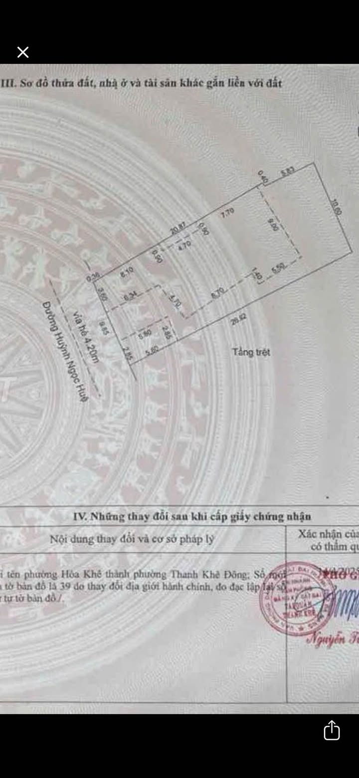 Bán Đất MT Huỳnh Ngọc Huệ, Đà Nẵng - 283m² - Hướng Tây Nam - Giá Tốt