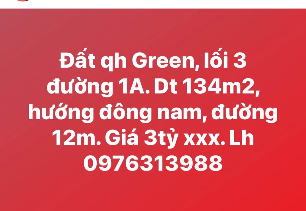 Đất nền Thạch Hà 134m² chỉ 3 tỷ - Tiềm năng tăng giá vượt trội!