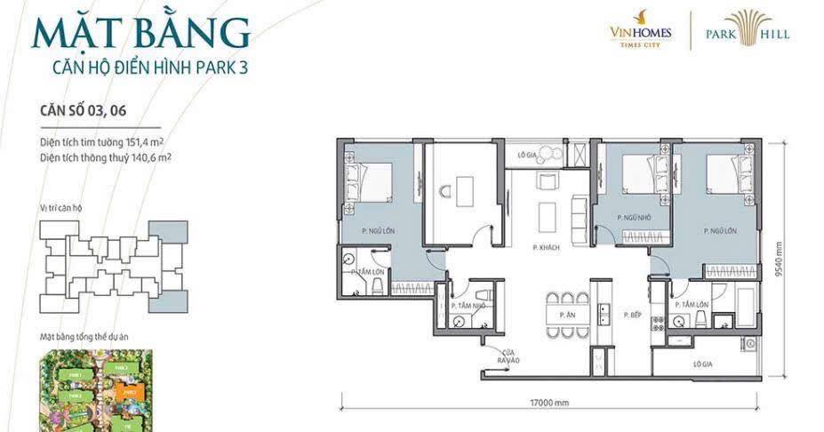 Căn hộ Park 3 Times City 151m² 4PN - Căn góc Đông Nam hiếm có