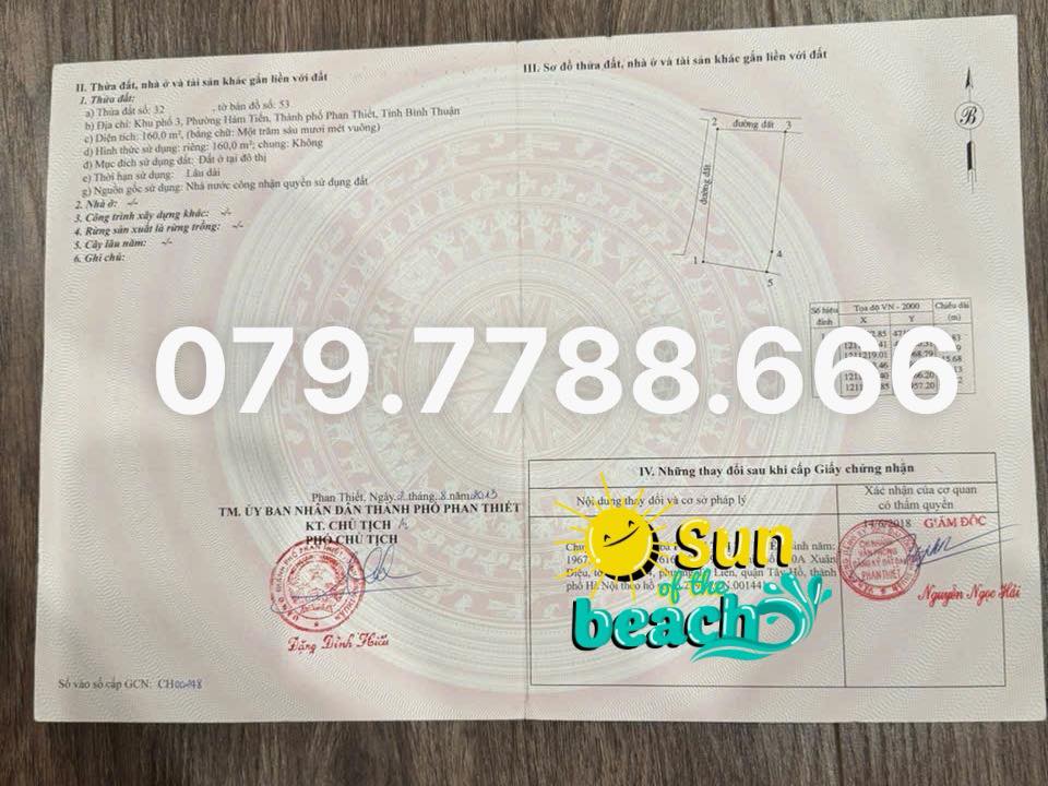 Đất nền Hàm Tiến Phan Thiết 160m² - Tiềm năng tăng giá vượt trội!